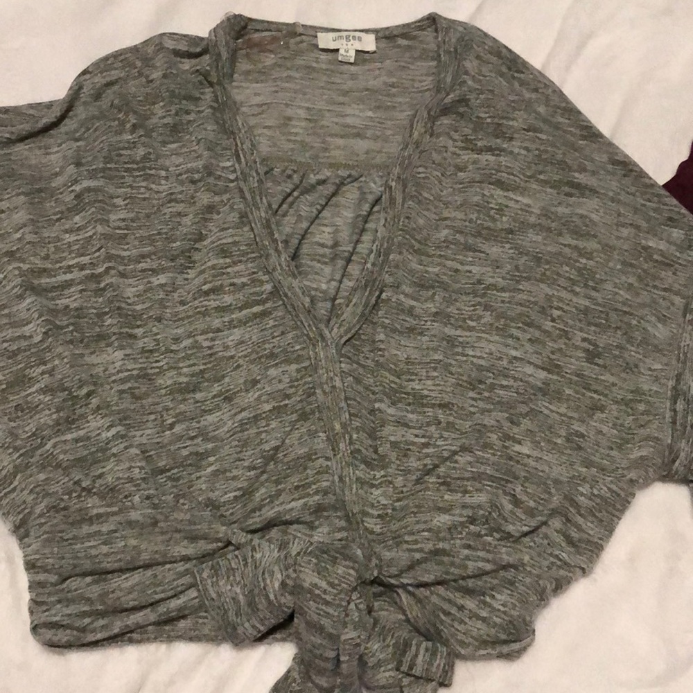 Grey deep V shirt